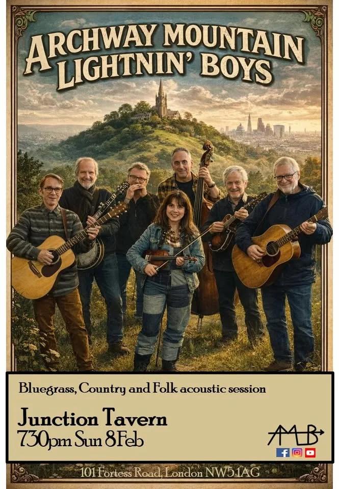 Bluegrass session with the Lightnin'Boys at Junction Tavern in Tufnell Park!