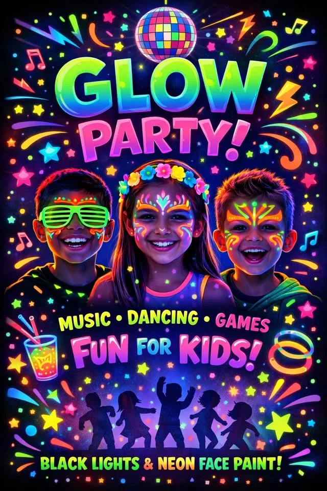 Kids Glow Party (4-6) (7-9) (10- 12)