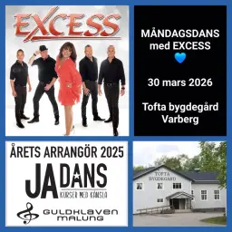 MÅNDAGSDANS 💙 Excess i Tofta bygdegård, Varberg