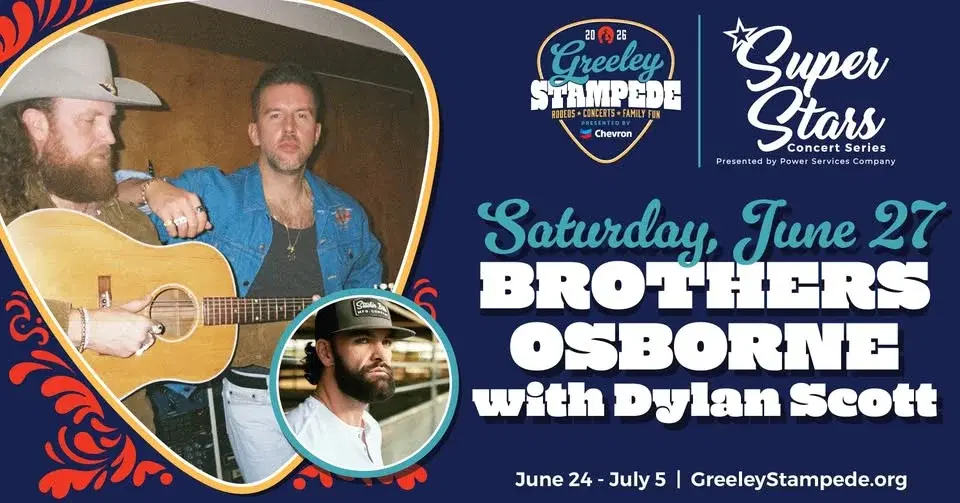 Brothers Osborne with Dylan Scott at the Greeley Stampede