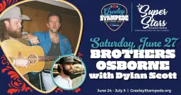 Brothers Osborne with Dylan Scott at the Greeley Stampede
