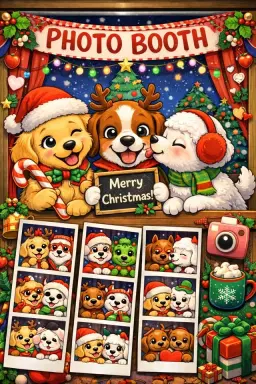 Christmas Theme #2 Photo Booth @ Auntie Jennies