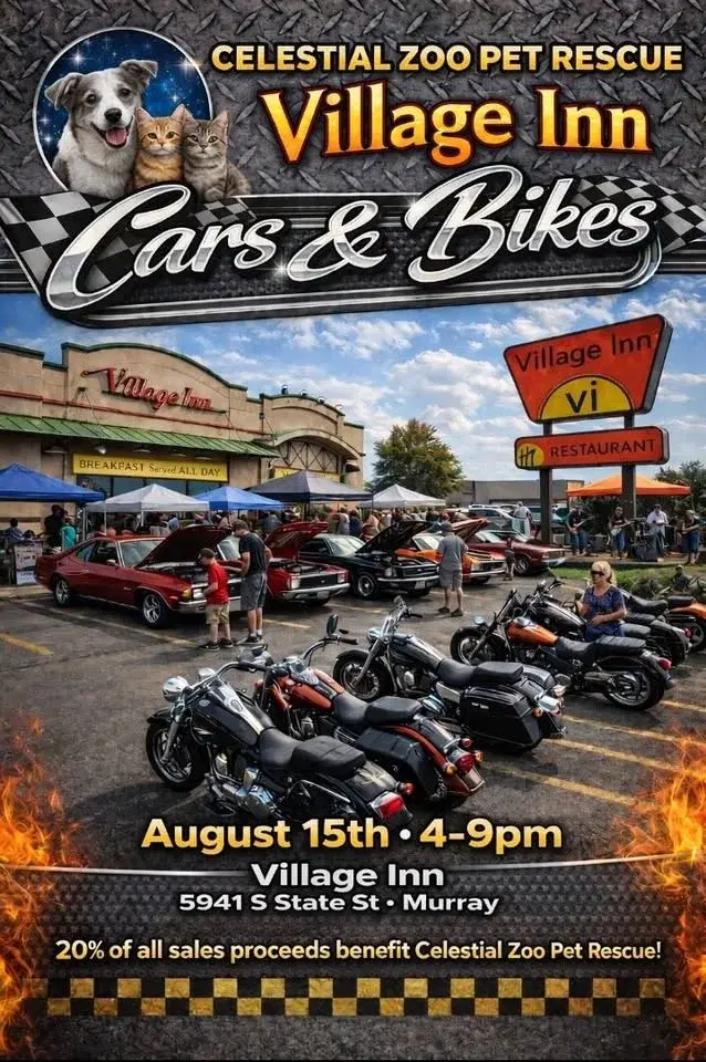 Celestial Zoo Pet Rescue Village Inn Cars & Bikes Event