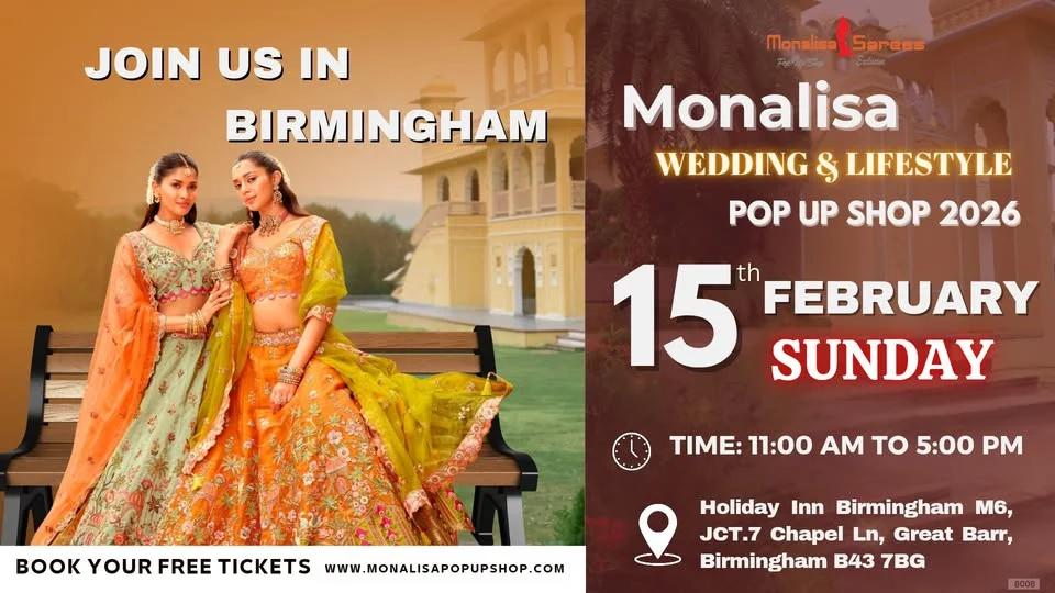 Monalisa wedding & Lifestyle popup shop 2026 in Birmingham