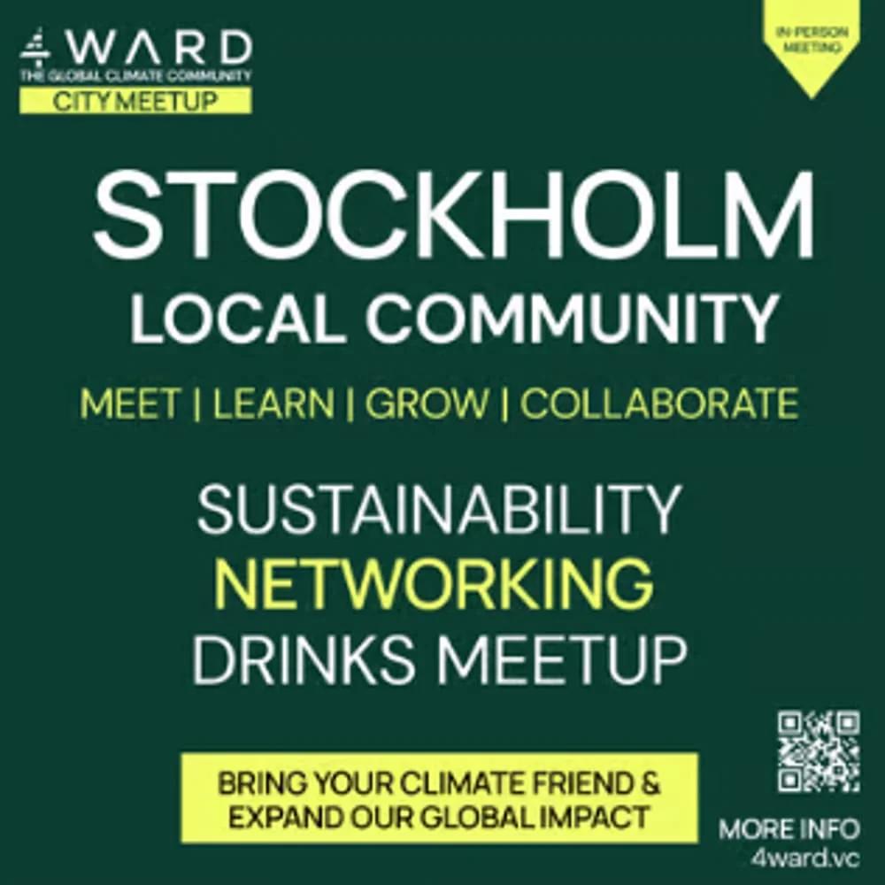 Stockholm Climate 4WARD Quarterly Member Sustainability Drinks Meetup