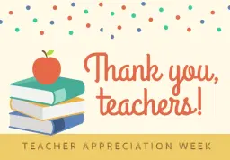 Teacher Appreciation Week