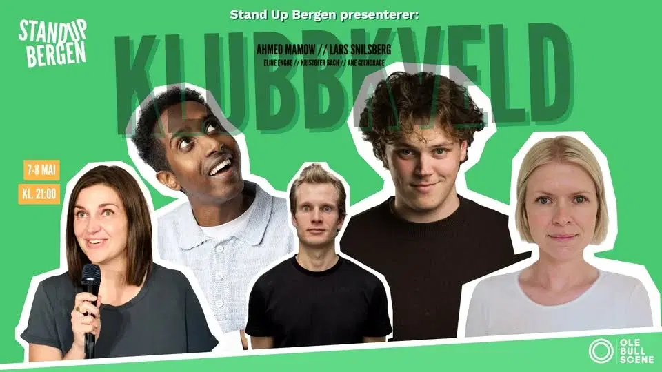 KLUBBKVELD FREDAG MED STAND UP BERGEN