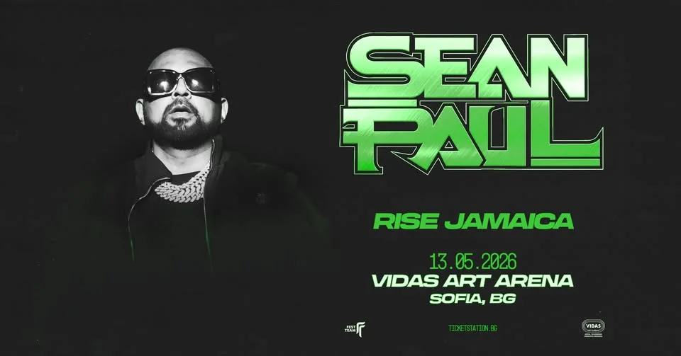 Sean Paul - Rise Jamaica @ Vidas Art Arena, Sofia, 13.05.2026