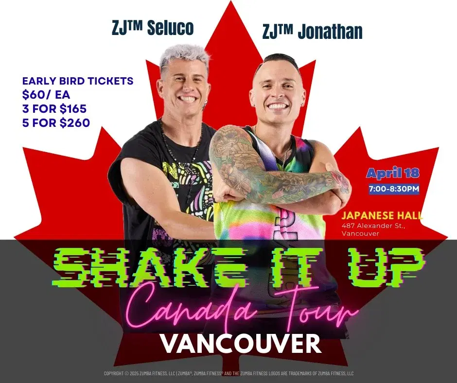 Zumba™ Masterclass with ZJ's Jonathan Benoit and Seluco Fernandez