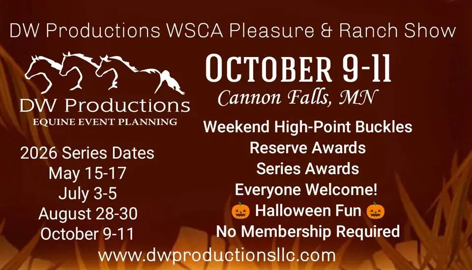 October 9-11 DW Productions Pleasure & Ranch Horse Show