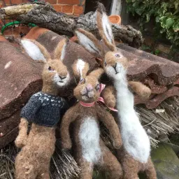 Needle Felted Sitting Hares with Eve Marshall
