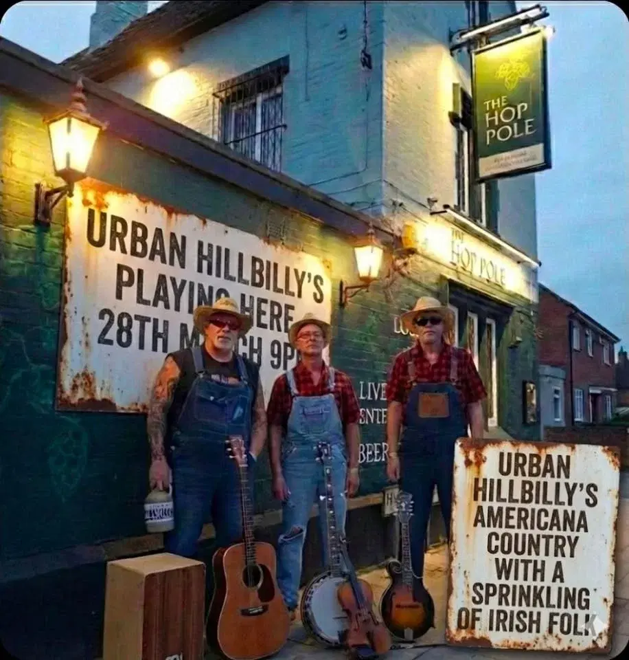 URBAN HILLBILLY'S PLAY THE HOP POLE CHILWELL 28TH MARCH 9PM