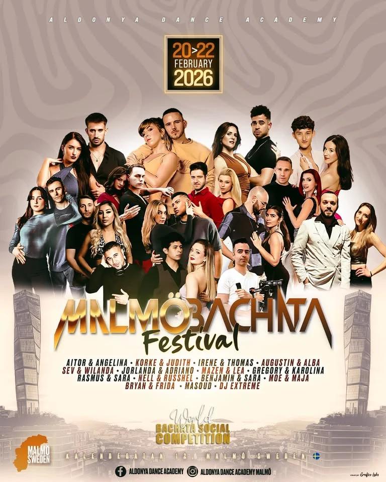 ★The Biggest bachata festival in Scandinavia • Malmö Bachata Festival • Sweden • 20-22 Feb 2026★
