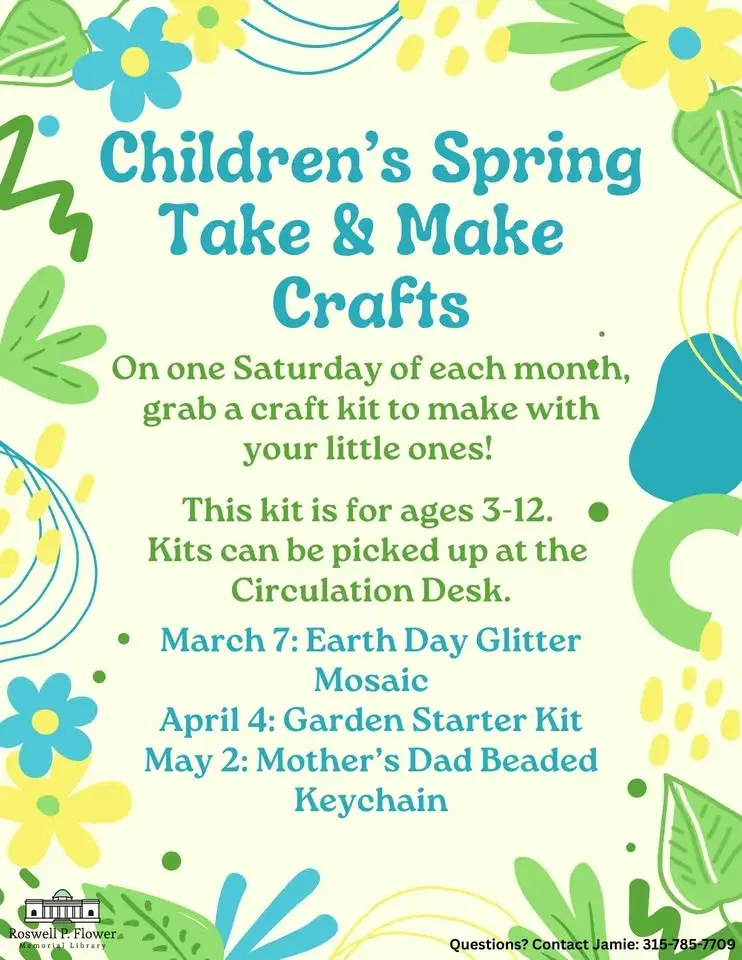Ages 3-12 Take & Make Crafts