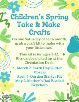 Ages 3-12 Take & Make Crafts