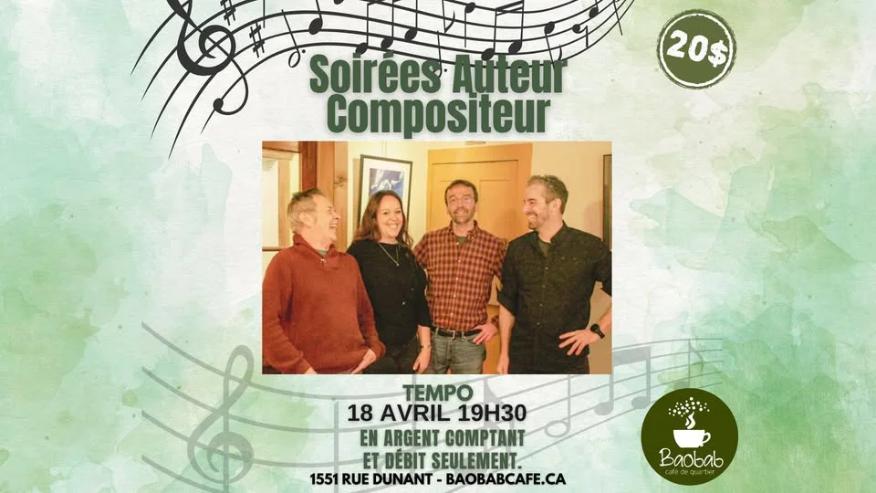 Soirée auteur compositeur du Baobab : Tempo