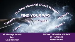 ✨ Spiritual & Psychic Fair at Way Memorial Church ✨