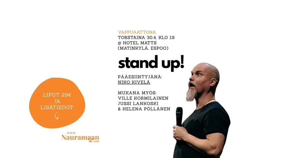 Stand up -ilta @ Hotel Matts (Niko Kivelä & kumppanit)