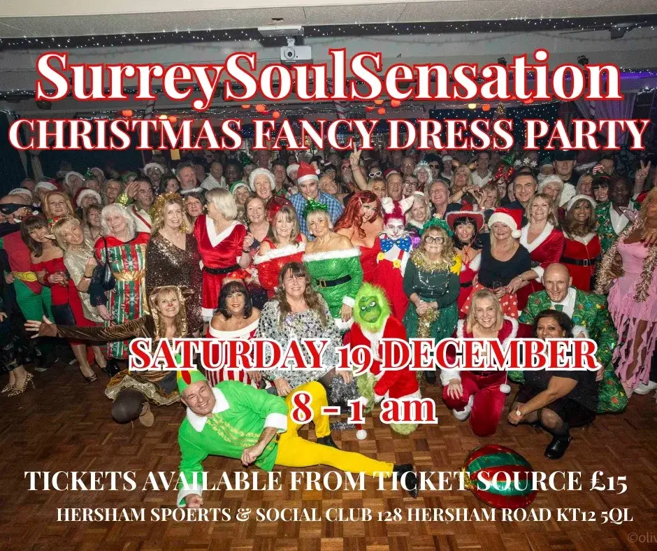 CHRISTMAS FANCY DRESS PARTY SURREY SOUL SENSATION