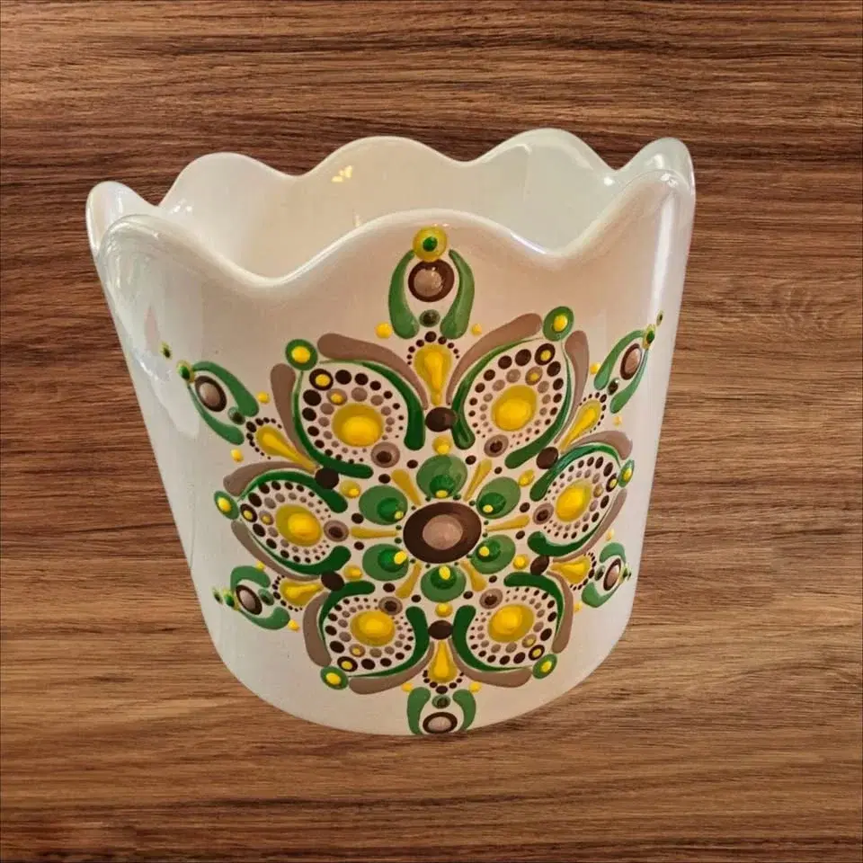 Mandala Dot Planter with Jenna