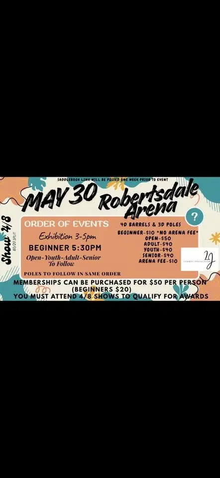 Show 4/8 $300 Added 4D Barrel Race