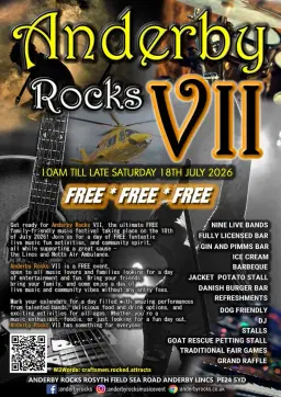 Anderby Rocks VII A FREE Family Music Event