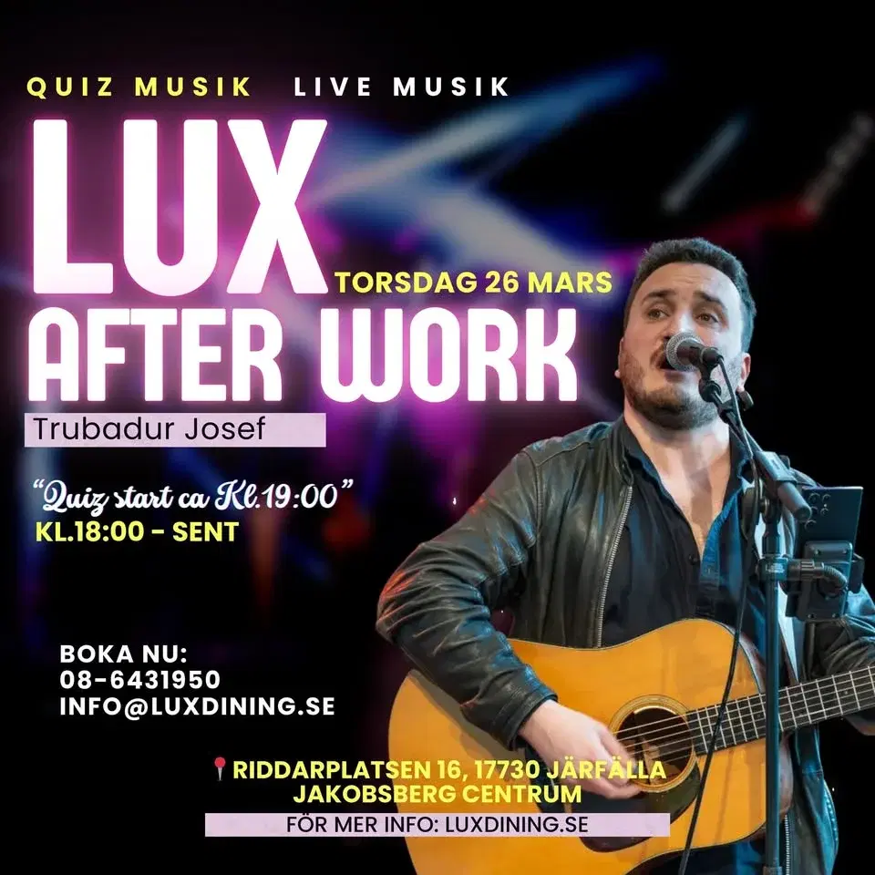LUX AFTER WORK – Trubadur Josef! 🍸🎶✨