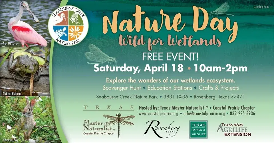 FREE Wild for Wetlands Nature Day, Saturday April 18th