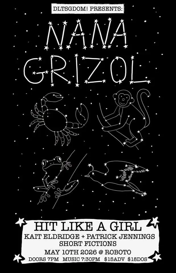 Nana Grizol w/ Hit Like A Girl + Kait Eldridge and Patrick Jennings + Short Fictions at Roboto