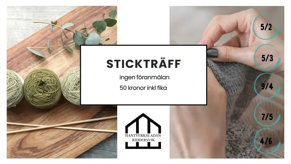 Stickträff i Hantverksladan