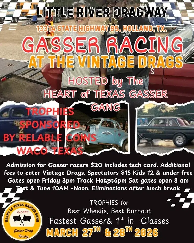 GASSER RACE AT THE VINTAGE DRAGS AT LITTLE RIVER DRAGWAY