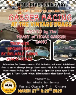 GASSER RACE AT THE VINTAGE DRAGS AT LITTLE RIVER DRAGWAY