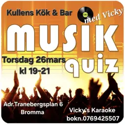 Musikquiz torsdag 26mars på Kullens Kök o Bar vid Alvik