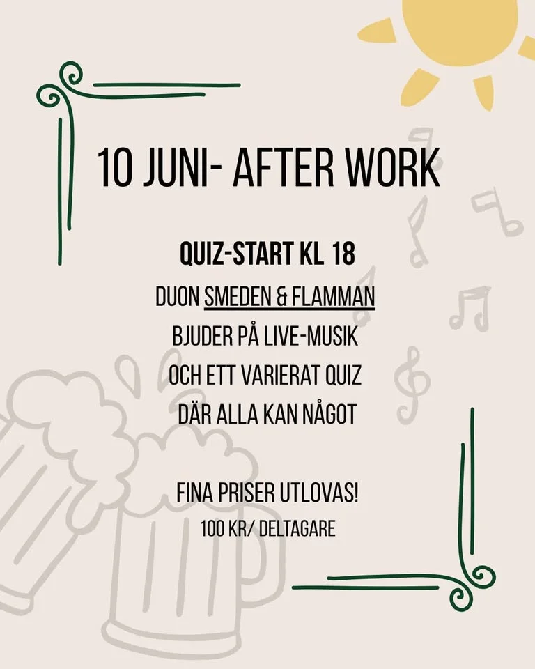 Sommar AW i Alingsåsparken, livemusik & QUIZ!