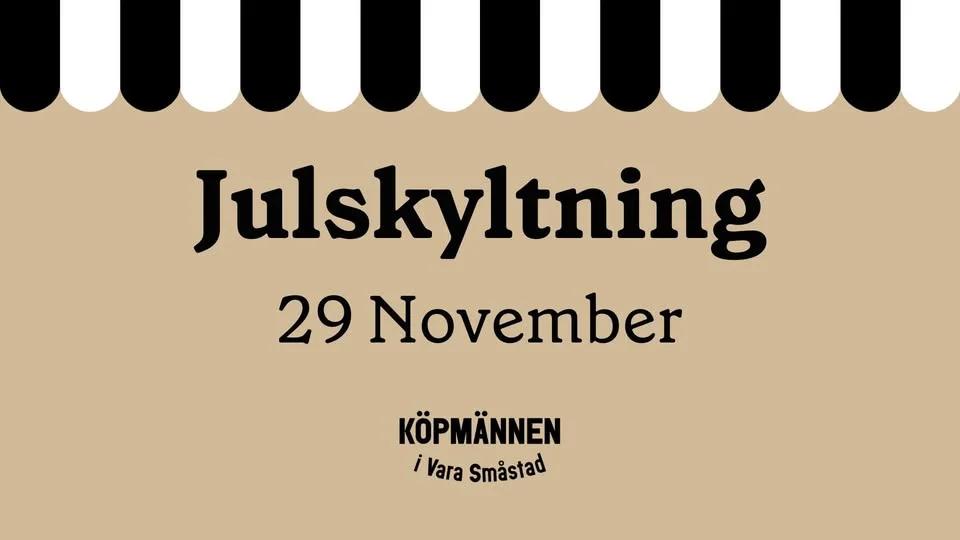 Julskyltning med julmarknad