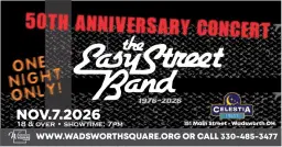 50th Anniversary Concert - THE EASY STREET BAND - One Night Only!