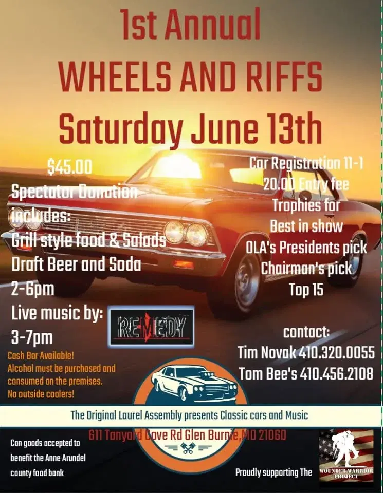Wheels and Riffs Car show