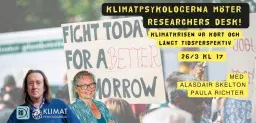 Klimatpsykologerna möter Researchers Desk! Klimatkrisen ut kort och långt perspektiv
