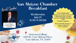 VA Chamber July Breakfast - Guest Speaker, Joey Grisham VA CEDC Exec. Director