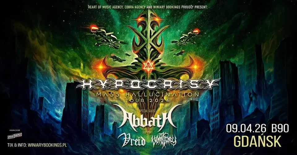 HYPOCRISY + Abbath, Vomitory, Vreid / 09.04.26 / B90, Gdańsk