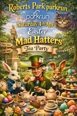 Roberts Park parkrun presents Mad Hatters Easter Tea Party 2026