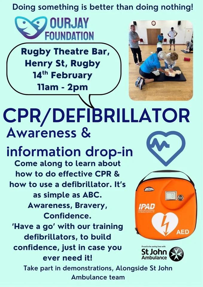OurJay CPR/Defibrillator Information and Awareness drop in