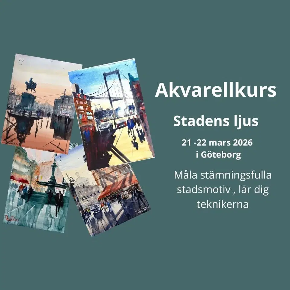 ✨ Stadens ljus – Akvarellkurs