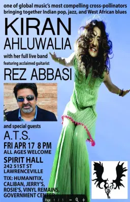 Kiran Ahluwalia with full band (feat. Rez Abbasi), A.T.S. at Spirit Hall