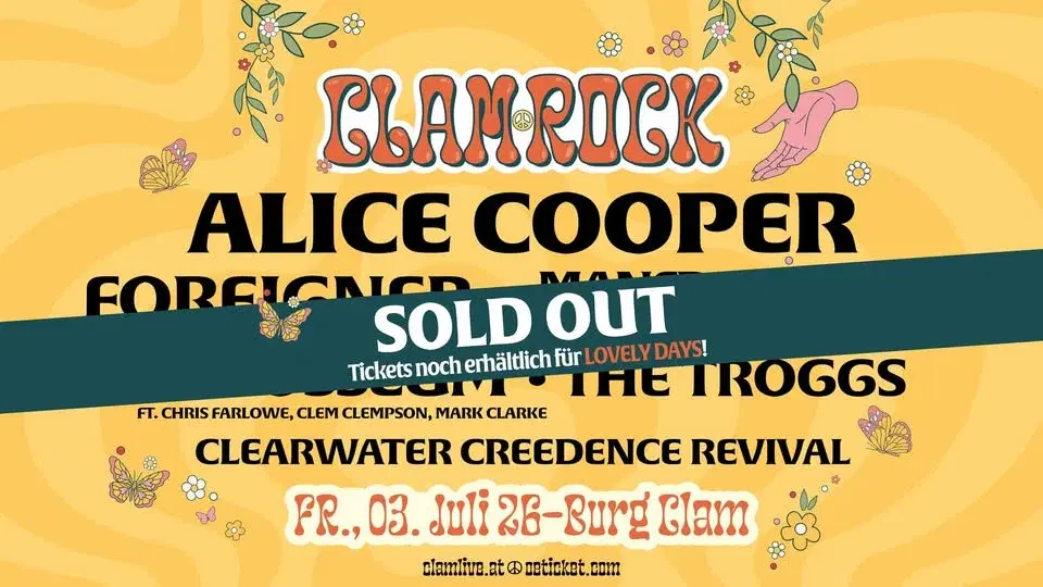 CLAM ROCK 2026 • AUSVERKAUFT• 03. Juli 2026 • Burg Clam