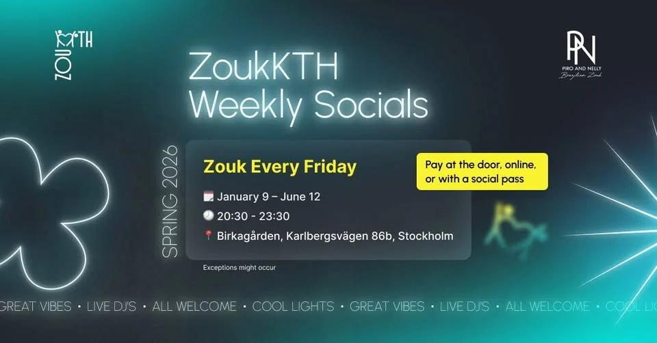 Weekly Zouk Social in Stockholm - by ZoukKTH