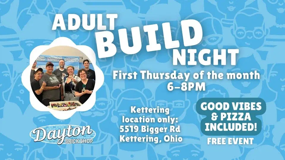 ADULT BUILD NIGHT- MAY 7th- FREE EVENT & PIZZA