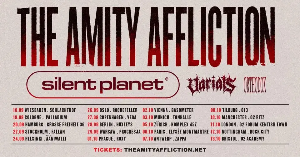 THE AMITY AFFLICTION / Special Guests: Silent Planet / Varials / Orthodox • Schlachthof Wiesbaden