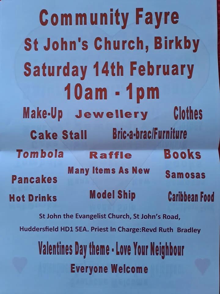 Valentines Day Community Fayre