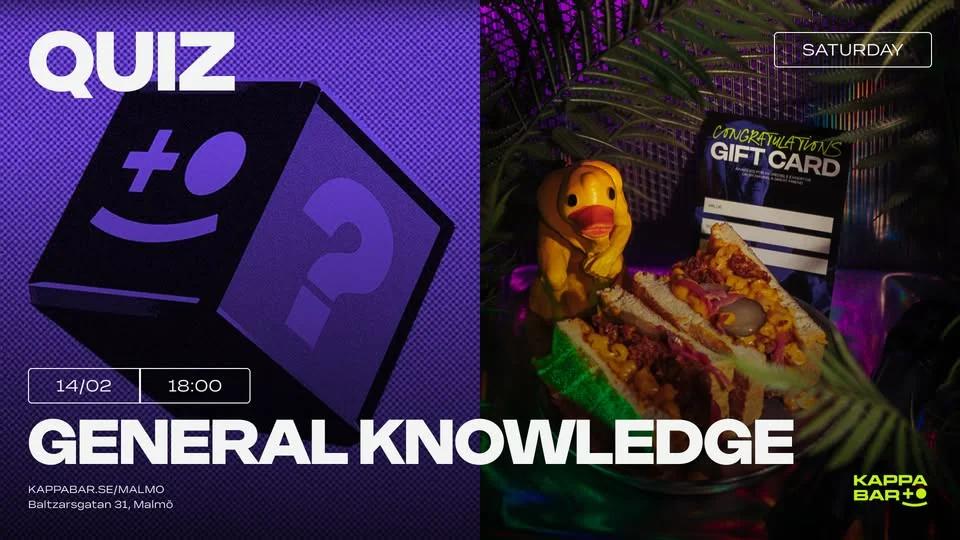 General Knowledge quiz!